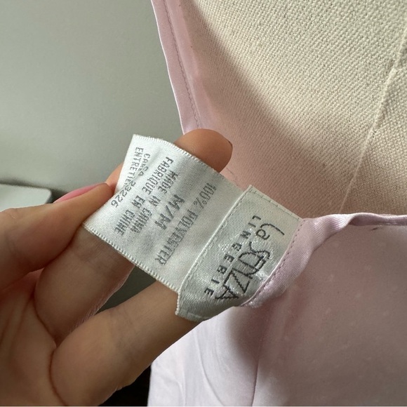 La Senza Y2K coquette mini slip dress pink polka dot with heart details M - Picture 5 of 5